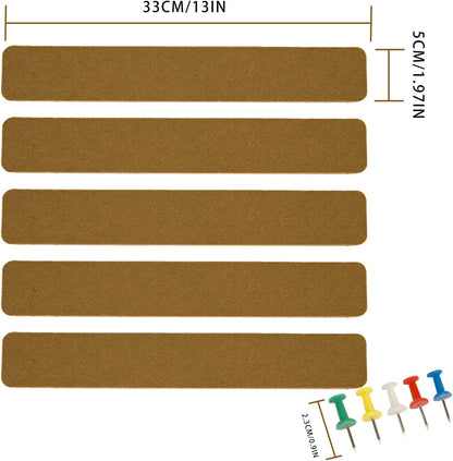 Bulletin Board Cork Board Cork Boards for Walls Cork Board for Office Pin Board Bulletin Boards for Walls (Brown)