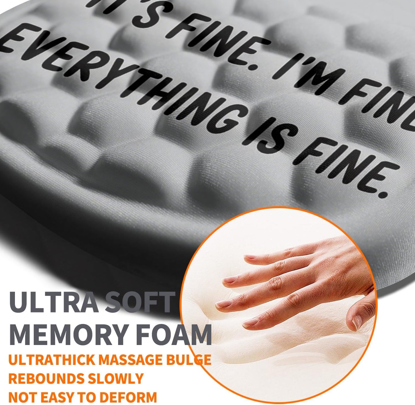 Ergonomic Joint Wrist Support Mouse Pad with Memory Foam Cushion Massage Bump, Carpal Tunnel Pain Relief Mousepad Slope Design for Wrist Rest, 11.8x7.9 in, Black