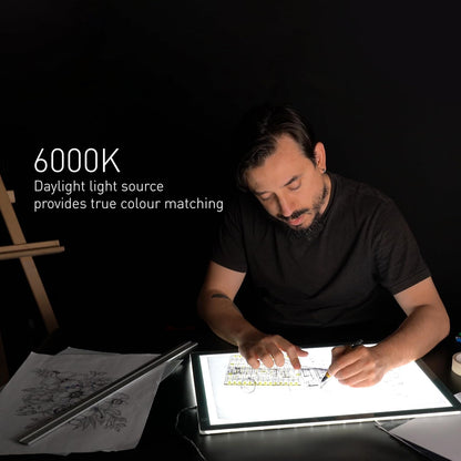 Ultra-Thin A4 LED Light Pad for Tracing & Drawing – Dimmable Brightness with Memory Function – Ideal for Artists, Designers & Crafters