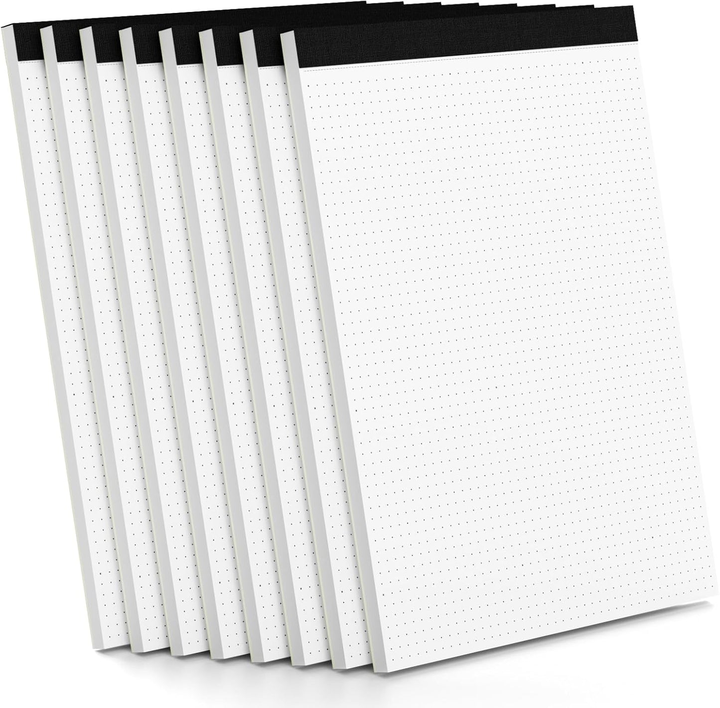 Dot Grid Notepad 8.5 x 11, 2 Pack, 5x5 Dotted Graph Paper 8-1/2 x 11", Dotted Journal Notepad for Sketching Journaling, Micro Perforated, White Thick Paper 1/5" Dots Notes Writing Pad, 30 Sheets/Pad