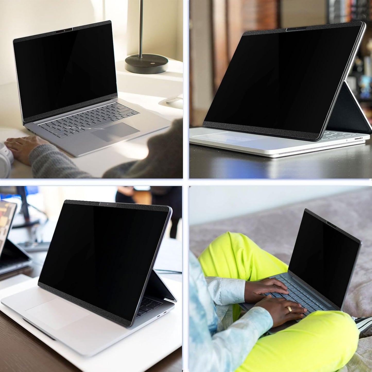 Peslv Magnetic Privacy Screen for Surface Laptop 6/5/4/3/2/1 13.5 Inch, Removable Anti Blue Light Glare Filter, Black Security Private Apy Block Protector