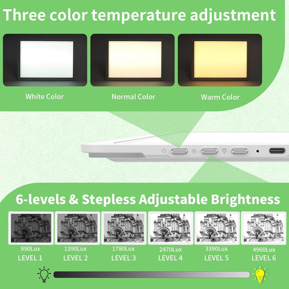 Phylosal Rechargeable A3 LED Light Pad for Diamond Painting, Ultra-Thin Magnetic Tracing Light Box for Drawing, Diamond Art Light Board with Side Button, Super Bright Light Table for Sketching (White)