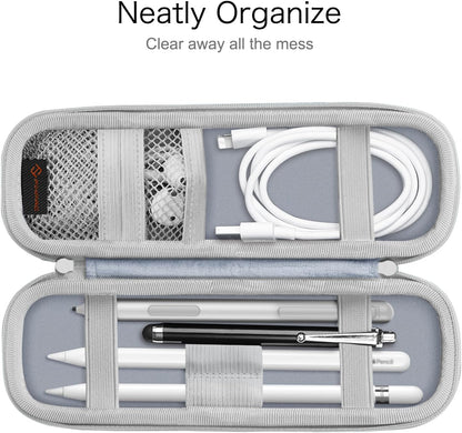 Fintie Holder Case for Apple Pencil Pro, Apple Pencil (USB-C / 1st / 2nd Generation), PU Leather Carrying Bag Sleeve Compatible with Pen, USB Cable, Samsung Stylus, Lilac Marble