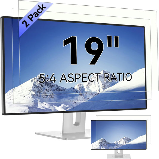[2-Pack] 24 Inch Computer Blue Light Blocking Screen Protector for 16:9 Widescreen Monitor, Anti Glare Anti-UV Eye Protection Desktop PC LED Monitor Filter, Removable Anti-Scratch Screen Film 24in