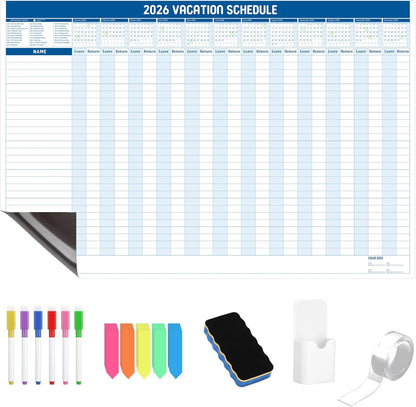 Lincia Large Magnetic Project Planning Management Vision Board 24 x 36 Reusable Office Whiteboard Make Ready Board Property Management Wall Project Planner for Managers Entrepreneurs