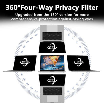 13.8 Inch Magnetic Privacy Screen for Microsoft Surface Laptop 7, Removable Anti Glare Screen Protector, Blue Light Computer Filter, Anti Spy Easy Install