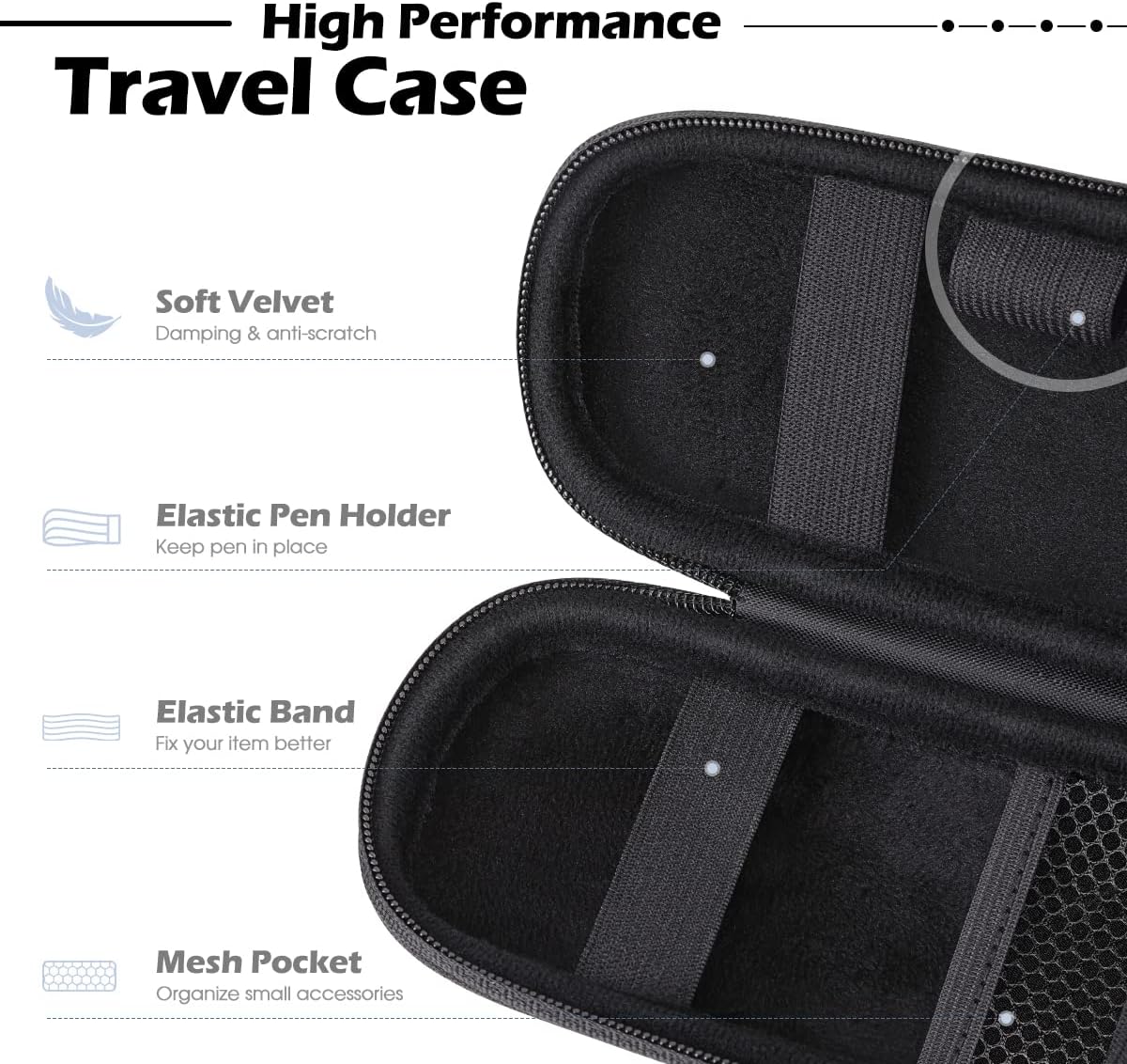 AGPTEK Case Holder for Apple Pencil, Slim PU Leather Carrying Case Pouch Cover Compatible with Apple Pen Accessories, USB Cable, Earphone,Samsung Stylus iPad Pro Pen/Pencil, Recording Pen, Gray