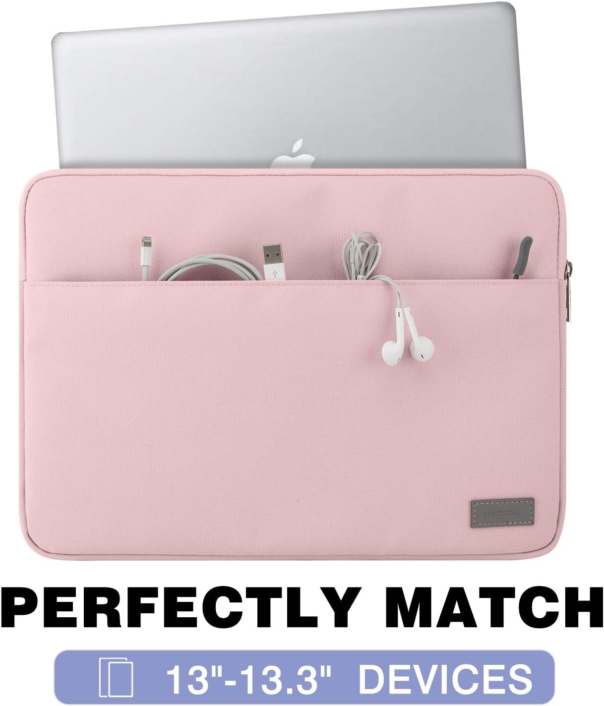 MoKo 9-11 Inch Tablet Sleeve Bag Carrying Case Fits iPad Pro 11 M5/Air M3, iPad A16 2025, i-Pad 10th 10.9, i-Pad 9/8/7th Gen 10.2, iPadAir 5/4th 10.9, Tab S8 11"/Tab A 10.1,Cloudy Pink