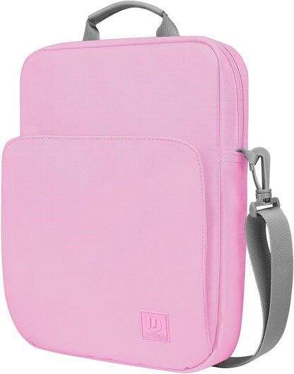 Dadanism 9-11 Inch Tablet Sleeve Bag Carrying Case with Shoulder Strap for iPad (A16) 11", iPad 10th Gen 10.9", iPad Air M4/Pro M5 11", iPad 9/8/7th 10.2", Galaxy Tab A11+ Plus 11", Cloudy Pink