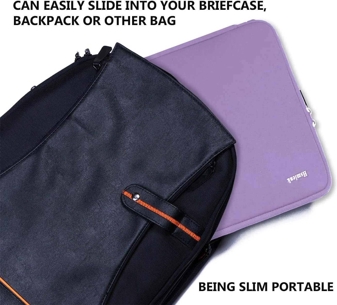 Laptop Sleeve 15.6 Inch, Durable Shockproof Protective Cover Flip Case Briefcase Carrying Computer Bag Case Compatible with 15.6 Inch HP, ASUS, Lenovo, Acer, Notebook, Computer, Black