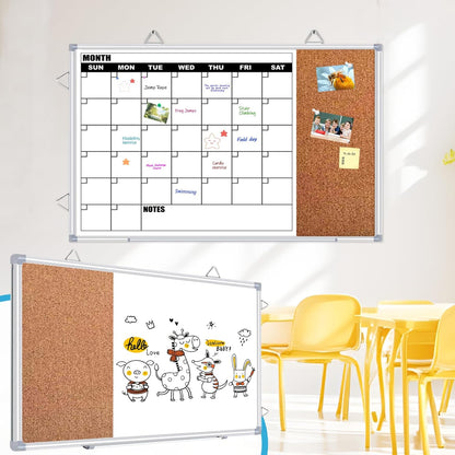 Weekly Planner Whiteboard, Weekly Dry Erase Board for Wall 16" x 12", Double-Sided Weekly Calendar Whiteboard with Pen Tray & Hook, Hanging Writing Schedule Board for Home, School, Office
