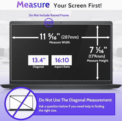 Peslv 15.6 Inch Laptop Privacy Screen Compatible With Lenovo Hp Dell Acer Asus Thinkpad Envy Xps, 16:9 Aspect Removable Anti Glare Blue Light Filter Protector, 15 In Computer Monitor Security Shield