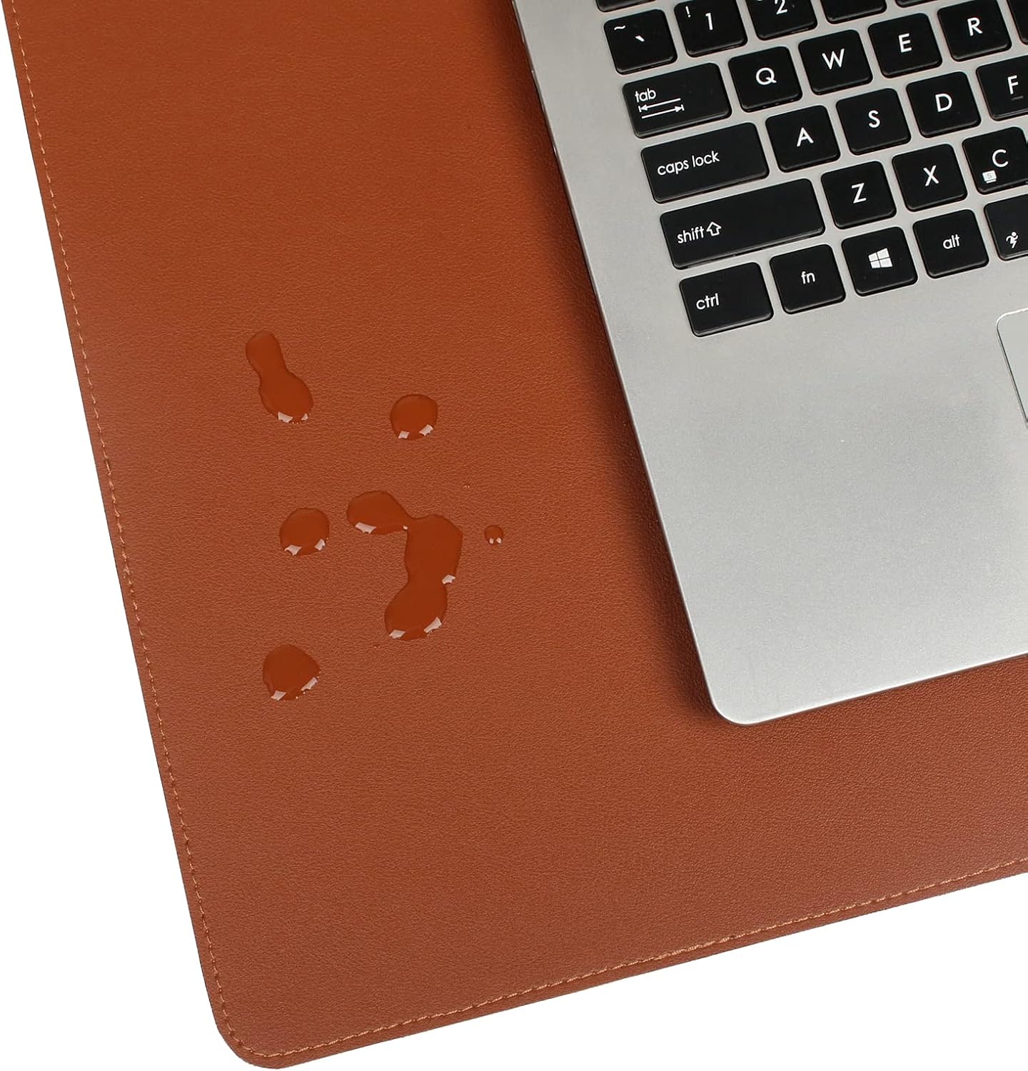 Leather Desk Pad,Wolaile 36x17 inch Large Mouse Pad,Waterproof Non-Slip Writing Desk Blotter,Computer Mat Desktop Protector for Office Home,Black
