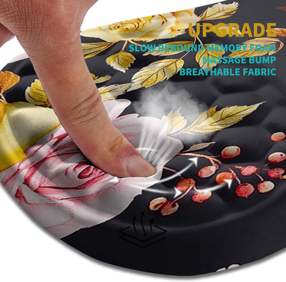 Hokafenle Ergonomic Mouse Pad Wrist Support, Wrist Rest Mousepad for Carpal Tunnel Pain Relief with Integrated Memory Foam Slope Massage Bulge (11.8x7.9 inch,Topographic Contour)