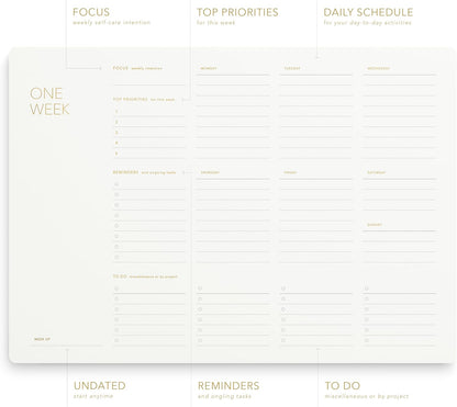 Pinesman - Elegant To Do List Notepad with Mouse Pad Feature, 11.22" x 7.87", 50 Tear-Off Sheets, Gold Foiled, Daily Planning, Eco-friendly To Do List Planner, FSC™ Certified To Do List Notebook for Work