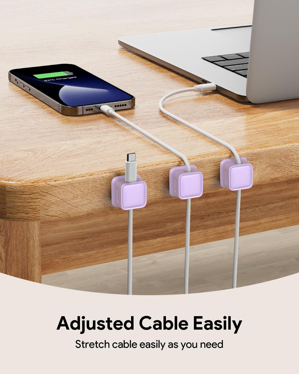 8 Pack Cord Organizer Holder,Costop Strong Adhesive Desk Cable Management Magnetic Easy Open,Organize Phone Charging Cords Wire Holder Organizer Neatly for Home,Office,Car,Desk,Nightstand