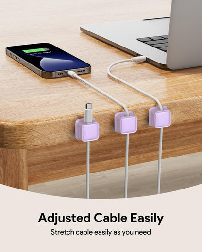 8 Pack Cord Organizer Holder,Costop Strong Adhesive Desk Cable Management Magnetic Easy Open,Organize Phone Charging Cords Wire Holder Organizer Neatly for Home,Office,Car,Desk,Nightstand