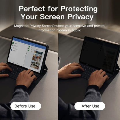 2 Pack Magnetic Hanging Computer Privacy Screen 24 Inch for 16:9 Widescreen Monitor, Removable Privacy Screen Anti Glare Blue Light Computer Screen Privacy Shield, Anti-Scratch 24in Protector Film