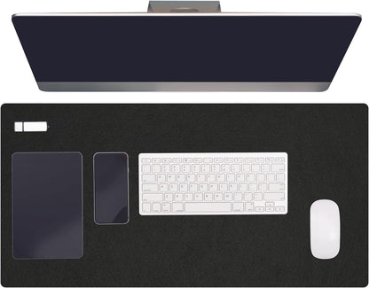 PATIKIL 47.2" x 23.6" Large Felt Desk Pad Protector, Upgrade Non-Slip Desk Mat Full Table Mouse Pad Keyboard Mats for Laptop Computer Writing Desk Table Gaming Home, Light Gray