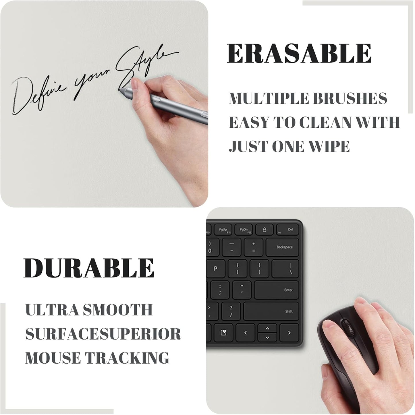 Dry Erase Desk Mat, Waterproof Desk Pad, Erasable Writing White Board for Making Plans, Non-Slip Large Desktop Protector for Office, Home, School 31"x13" (Blue)