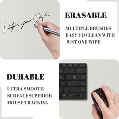 Dry Erase Desk Mat, Waterproof Desk Pad, Erasable Writing White Board for Making Plans, Non-Slip Large Desktop Protector for Office, Home, School 31"x13" (Blue)