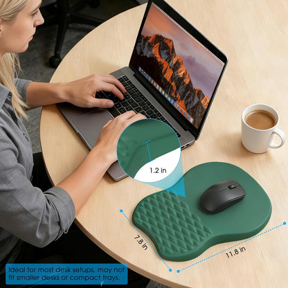 MROCO Ergonomic Mouse Pad with Wrist Support, Memory Foam Wrist Rest Mouse Pad, Non-Slip Base, Smooth Surface for Office & Home, Black