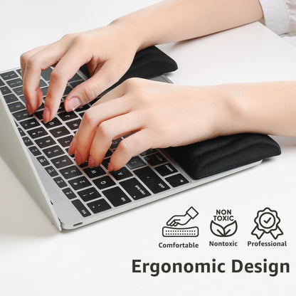 L-Shaped Desk EdgeRest, 2-Piece Set, Plam & Wrist & Forearm & Elbow Comfort Support for Table or Desk Edge, Non-Slip, Memory Foam Padding, Ergonomic Design, Separate Design (11.8 * 3.9 inch)