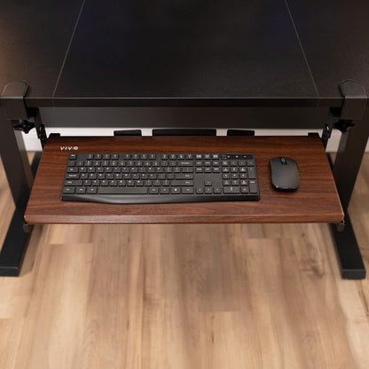 VIVO Large Height Adjustable Under Desk Keyboard Tray, C-clamp Mount System, 27 (33 Including Clamps) x 11 inch Slide-Out Platform for Typing, White, MOUNT-KB05HW