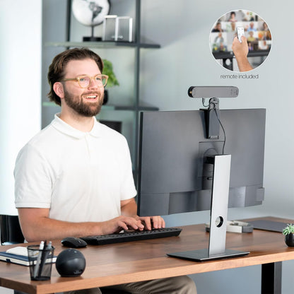 Life Finds Webcam Light for Streaming on Monitor or Laptop, Freestanding Video Conference Lighting, Black, LF-WL1