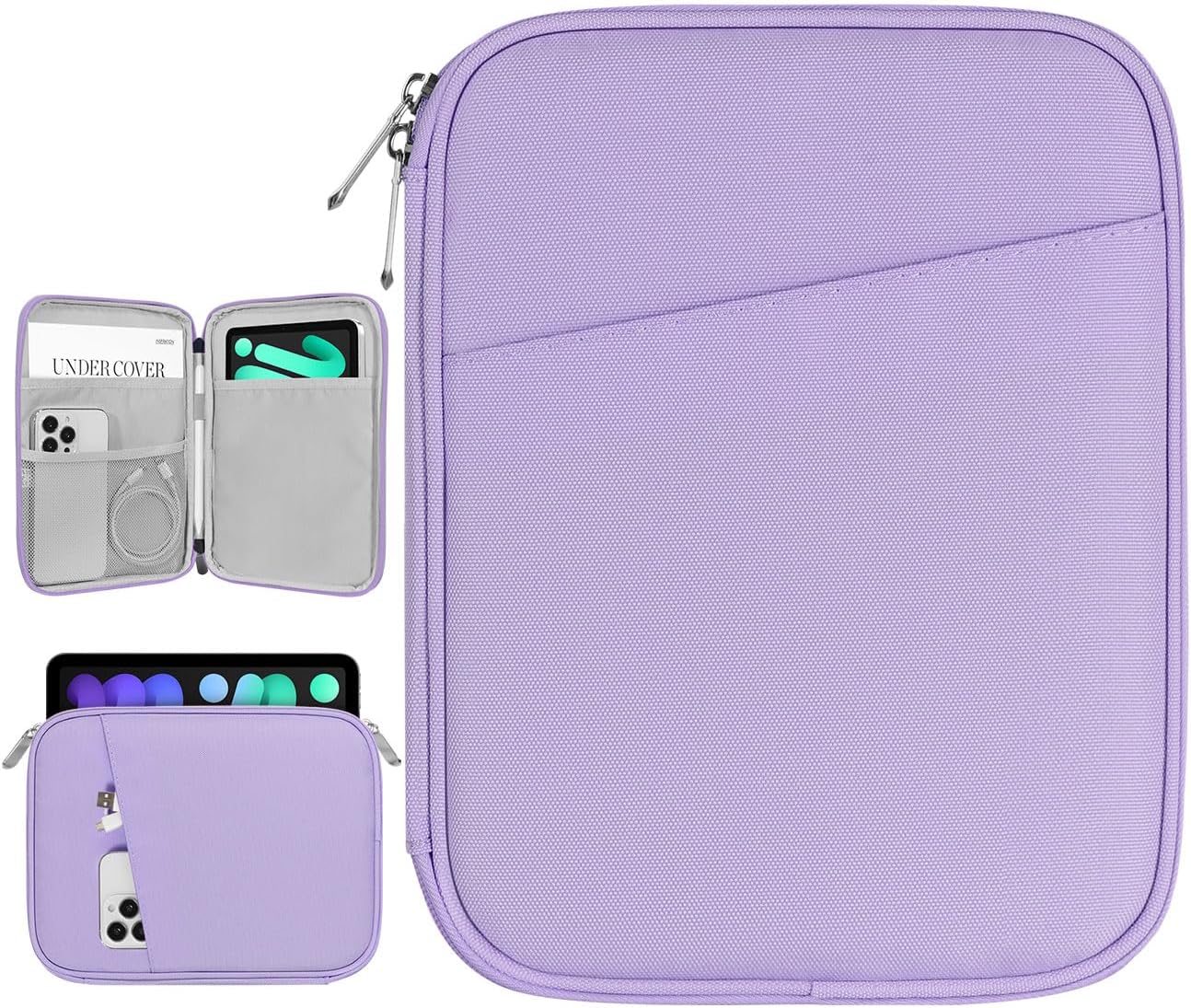 Dadanism 9-11" Tablet Sleeve Bag Carrying Case for iPad (A16) 11th Gen 11", iPad 10th Gen 10.9" Air 5/4, iPad Air M4/Pro 11", iPad 9/8/7th, Galaxy Tab A11+ Plus 11", Remarkable 2 10.3", Black