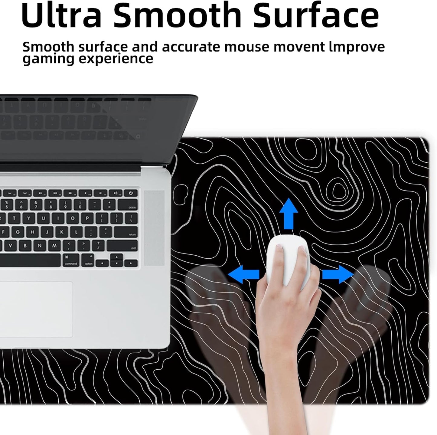 Galdas Mouse Pad For Gaming,Forest Background Pattern XXL XL Large Mouse Mat Long Extended MousePad Desk Mat Non-Slip Rubber Mice Pads Stitched Edges Thin (31.5 x 11.8 x 0.12 Inches) Tree