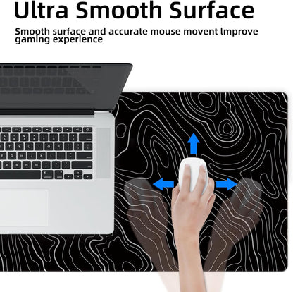 Galdas Mouse Pad For Gaming,Forest Background Pattern XXL XL Large Mouse Mat Long Extended MousePad Desk Mat Non-Slip Rubber Mice Pads Stitched Edges Thin (31.5 x 11.8 x 0.12 Inches) Tree
