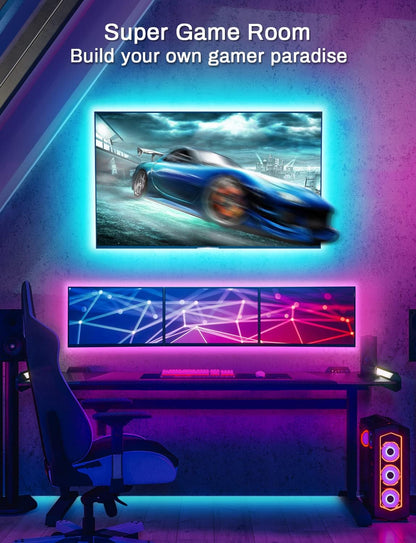 MATICOD LED Lights for TV Led Backlight, 9.84ft RGB Led Strip Lights USB TV Lights Behind 32-43in, APP Remote Control Music Sync TV Led Light for Bedroom Gaming Home Décor