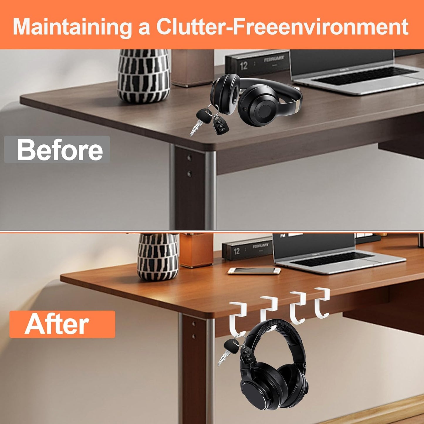 2PCS Purse Hook for Table - Heavy Duty Purse Hanger for Table High-Strength Alloy Materials Purse Holder for Desk Can Hook Bags, Umbrellas, Keys, Cups and Headphone
