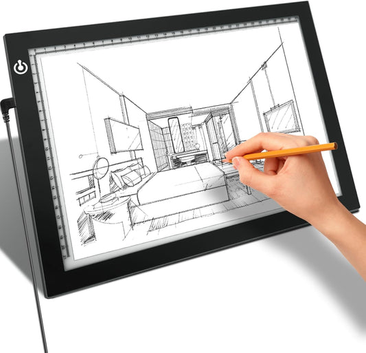 A4 LED Copy Board Tracing Light Box, Adjustable Brightness Artcraft LED Trace Light Pad, USB Power Light Table for Artists, Tattoo Drawing, Animation, Sketching, Stenciling & Diamond Art Painting