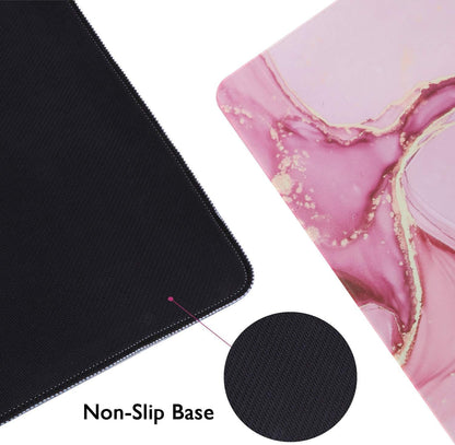 iCasso Desk Cover Mat, Office Mouse Pad, Desk Protector Mat, Extra Large Matt for Desktop,Anti-Slip XXL Big Mousepad with Stitched Edges for Computer Keyboard Retro Black - Colors A