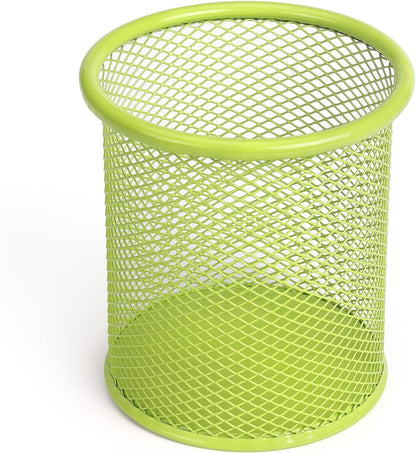 Tamaki Pen Holder Cup for Desk, Desk Organizer Wire Mesh Pencil Cup Holder for Desk Office Pen Organizer (Purple)