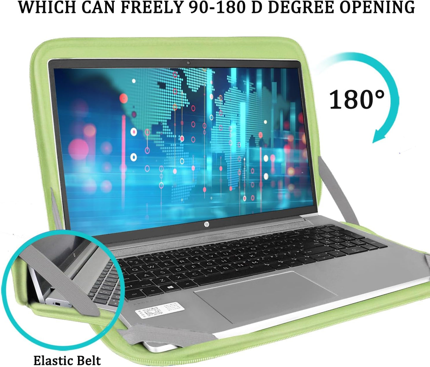 Laptop Case Sleeve 15.6 inch, Durable Shockproof Protective Computer Carrying Cover with Front Pocket, Briefcase Handbags Laptop Sleeve Bag for 15.6 inch HP, Dell, Acer, Asus, Notebook, Black