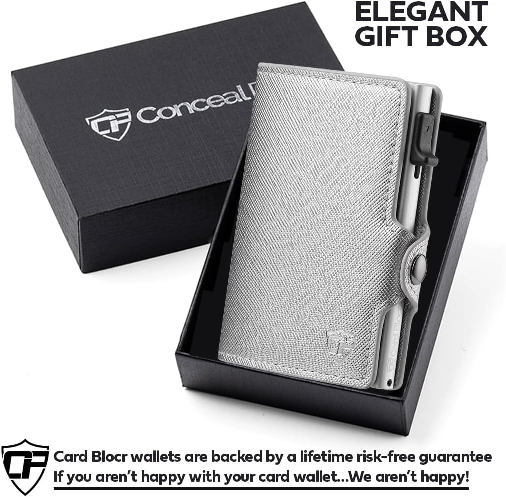 Conceal Plus Wallet Finder Slim Tracker, 5-Year Battery Life - Never Needs Charging, Track Wallet, Backpack, Luggage and More, Works with Apple Find My iOS Only (Android Not Supported)