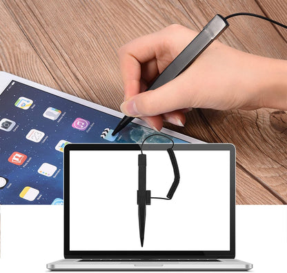 Stylus Pen, Professional Spring Resistance Stylus Pen Professional Spring Pen Pressure Sensitive Pen with Spring Rope w/Pen Holder for POS, Pos, Order Machine, Tax Printer
