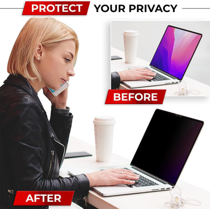 SightPro Magnetic Laptop Privacy Screen 14 Inch 16:9 - Patented Removable Laptop Privacy Filter Shield and Protector