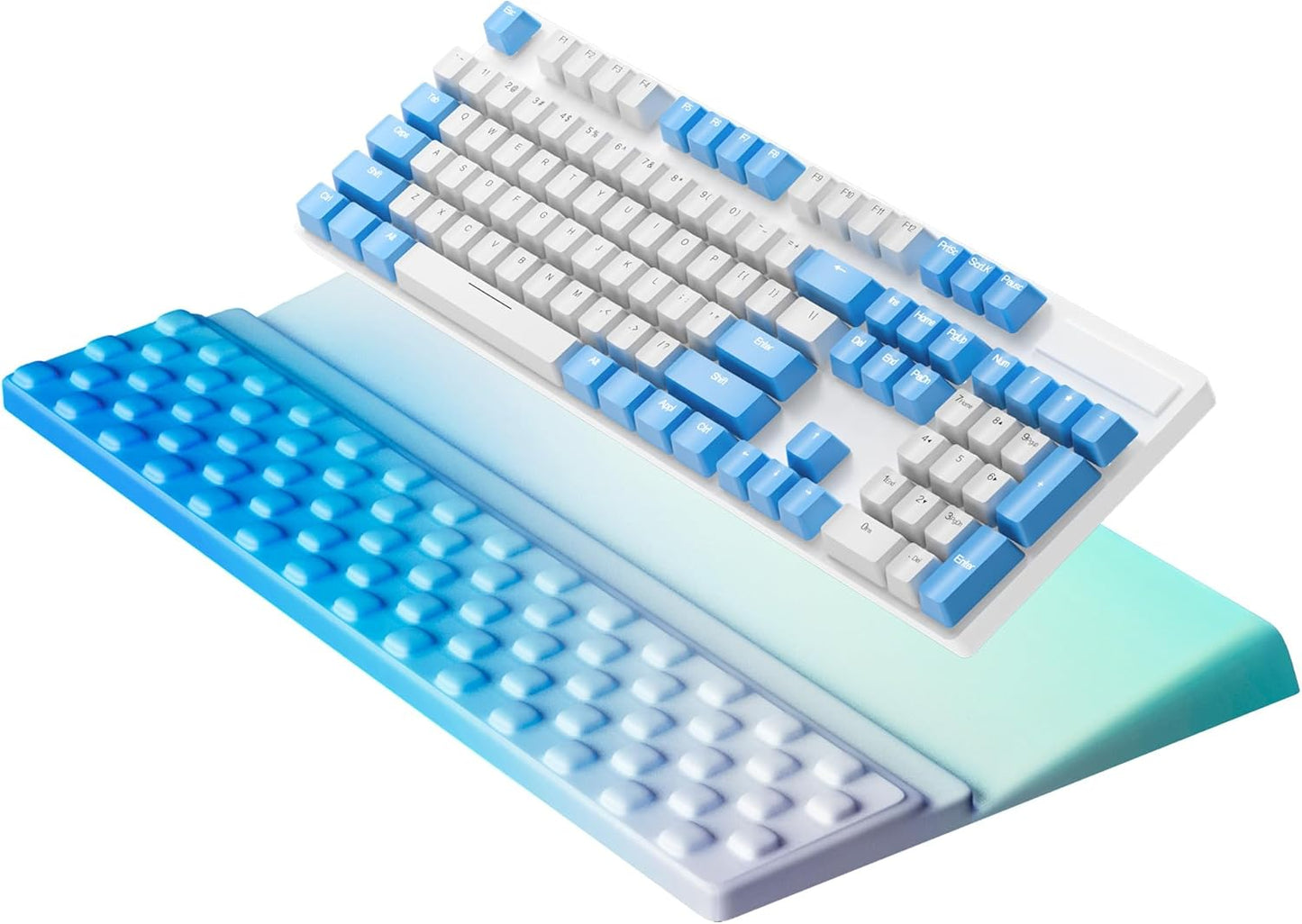 Ospelelf Tilt Keyboard Stand with Wrist Rest, Comfy Ergonomic Keyboard Riser Holder for Office Home