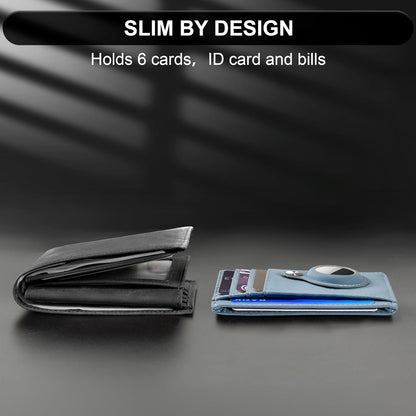 Slim Minimalist Front Pocket Air Tag Wallet, RFID Blocking Card Holder Wallet with Airtag Holder
