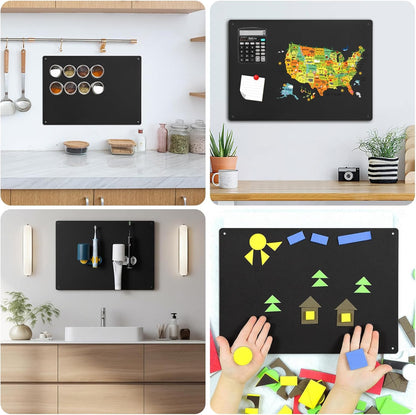 2Pack Magnet Board,17" x 12"Magnetic Board for Wall for Magnets,Display Magnetic Letters,Numbers,Spice Jars,Sticky Notes,and Photos,Suitable for Walls,Refrigerators,Cubicles,Cabinets, and More