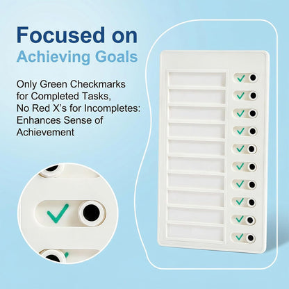 Dry Erase Chore Chart, Standable Whiteboard Checklist Board, ADHD Tools for Kids to Do List Checklist Task Board, Reusable My Chores Checklists Task Boards for Refrigerator, Wall, Desk with 10 Sliders