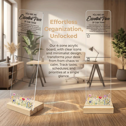 Sticky Note Holder Acrylic Monitor Memo Board Desk Organizers and Accessories Desk Decor Post It Note Holder with 200Pcs Sticky Notes Funny Sarcastic Office Positive Desk Sign