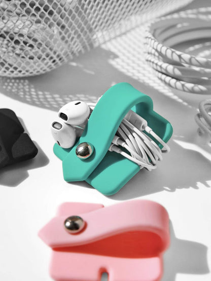 Headphone Case Cord Organizer Earbuds Holder Earphones Case Wrap Winder Headset Keeper Cord Manager Cable Organizer Black | Cord Organizer