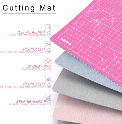 DIYSELF Cutting Mat 12in×18in, Cutting Mats for Crafts, Self Healing Cutting Mat A3, Fabric Cutting Mats Double Side for Sewing, Quilting, Craft Mat for Desktop, Matting & Mounting Materials