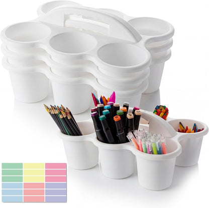 2 Pack Classroom Caddy For School,Kidsroom,Pencil Holder,Plastic Cup Caddy for Drink Delivery (Blue)