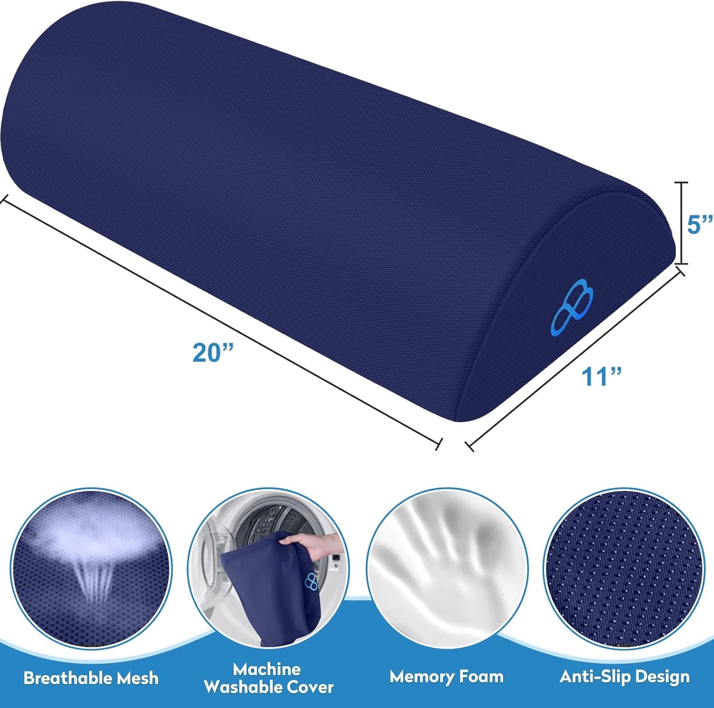 StepLively Foot Rest Ergonomic Pillow for Under Desk at Work, Anti-Fatigue Footrest Support Pillow for Fatigue & Pain Relief, Comfortable for Office Chair, Car Seat & Gaming Chair - Black
